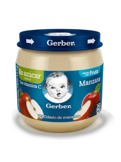 COMPOTA GERBER MANZANA VIDRIO 113G