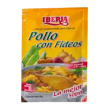 SOPA DE POLLO C/FIDEOS IBERIA 60GR