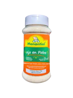 FRASCO AJO EN POLVO MANANTIAL 170G